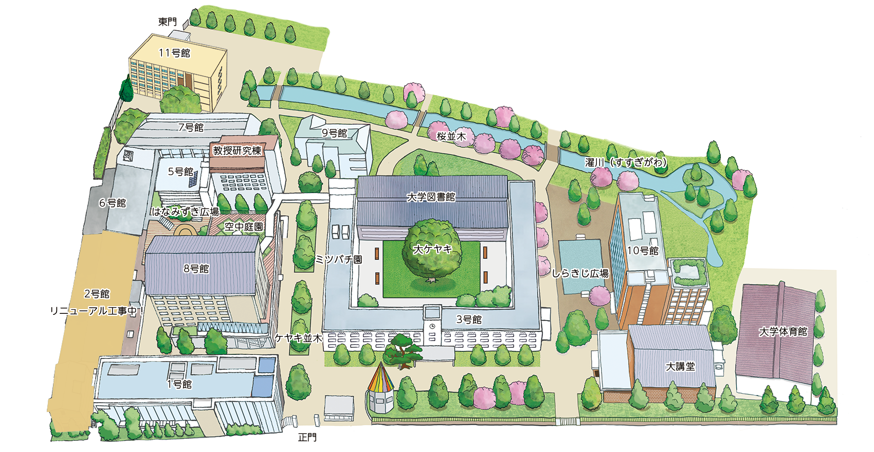 武蔵大学キャンパス マップ