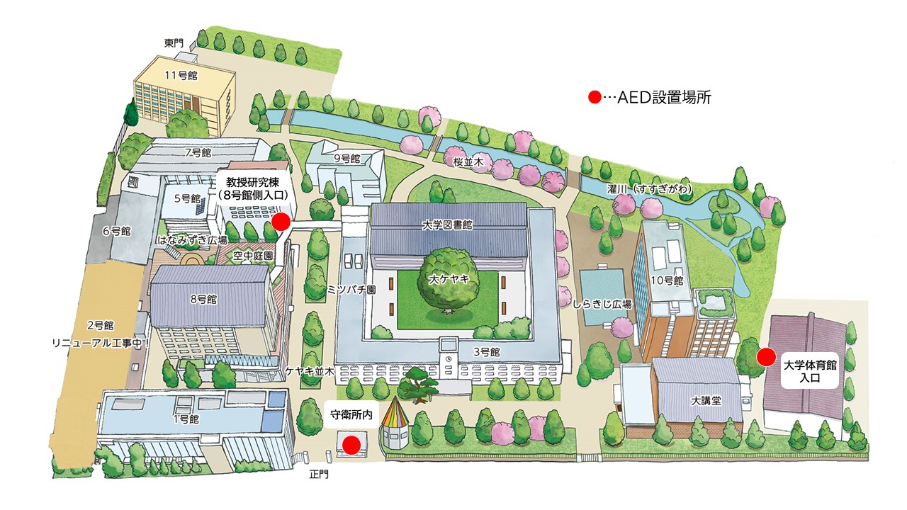 AED設置場所(江古田キャンパス)