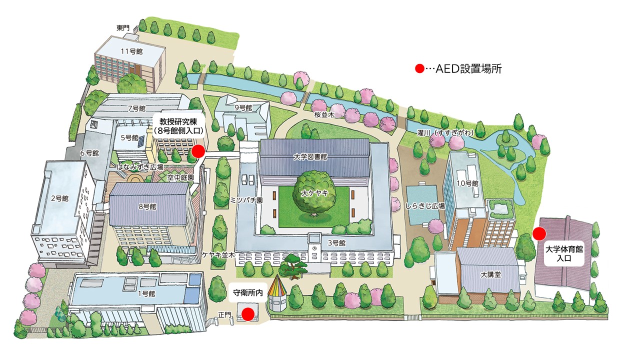 AED設置場所（江古田キャンパス）