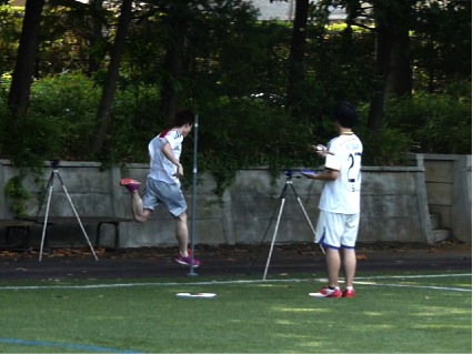 写真2：フィニッシュするまで全力疾走