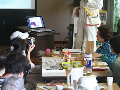 武蔵学生取材と栄町敬老館での出前授業 06